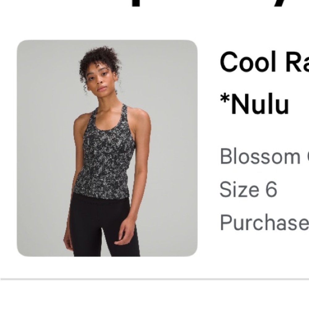 LULULEMON cool racer back